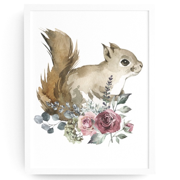 Other - Chipmunk Squirrel Wall Art Watercolor Print Unframed